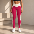 Calça Legging Fitness Feminina Bicolor Cintura Alta Premium Modeladora Academia - Altiê Intimate