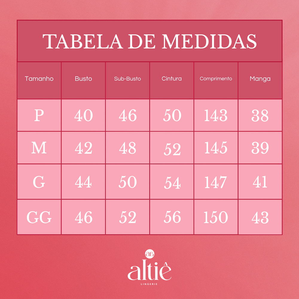 Camisola Longa Nadador Renda Luxo Alças Cruzadas - Altiê Intimate