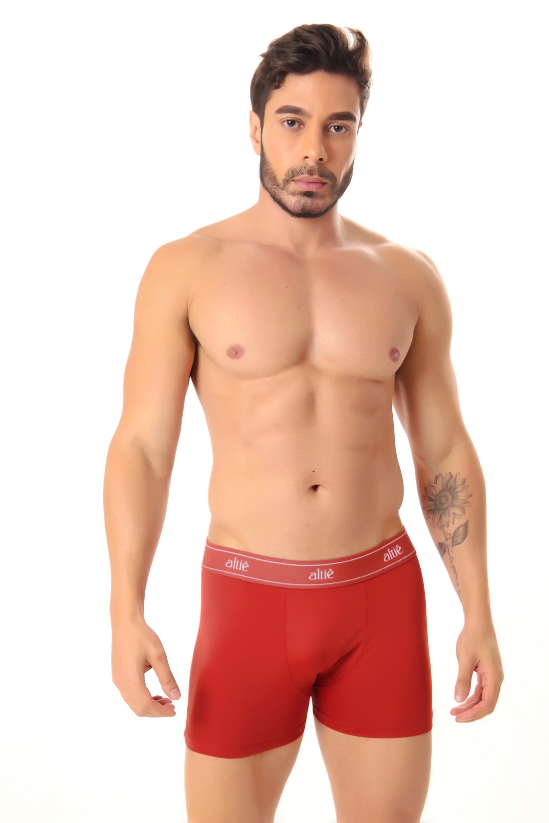 CUECA BOXER BOX MICROFIBRA POLIAMIDA-TERRA - Altiê Intimate