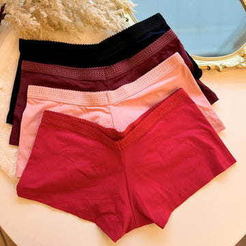Kit 3 Calcinhas Cueca Feminina Boxer Shortinho Confortável